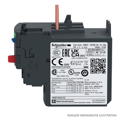 Relé De Sobrecarga Térmico 5,5-8A Classe 10 LRD12 - Schneider Electric