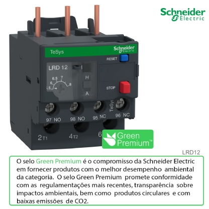 Relé De Sobrecarga Térmico 5,5-8A Classe 10 LRD12 - Schneider Electric