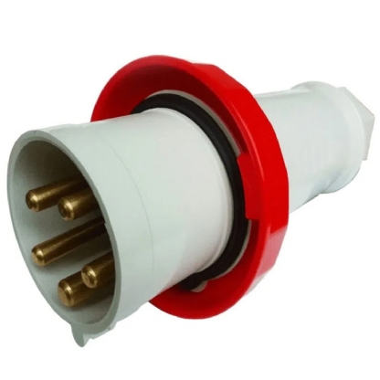 Plug Macho Poliamida 6.6 4P+T 63A 380/440V Vermelho 6H Ip67 N5576 Newkon - Steck