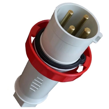 Plug Macho Poliamida 6.6 3P+T 63A 380/440V Vermelho 6H Ip67 N4576 Newkon - Steck