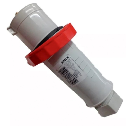 Plug Macho Poliamida 6.6 3P+T 63A 380/440V Vermelho 6H Ip67 N4576 Newkon - Steck