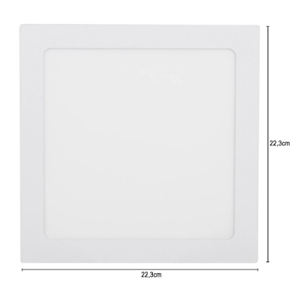 Luminária Plafon Led Embutir Quadrado 18W Bivolt 4000K Luz Neutra - Ourolux