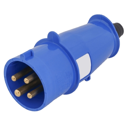 Plug Macho Poliamida 6.6 3P+T 63A 220/240V Azul 9H Ip44 - Steck