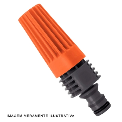 Esguicho Jato Regulável Para Engate Rápido Pvc Cinza/Laranja - Tramontina