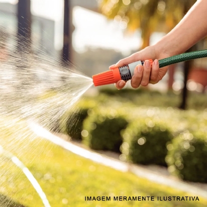 Esguicho Jato Regulável Para Engate Rápido Pvc Cinza/Laranja - Tramontina