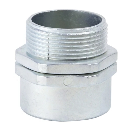 Conector Eletroduto Macho Latão Zincado 1 Polegada Rosca Bsp Reto Giratório Kmzgl - Ekoflex