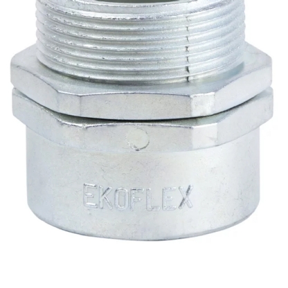 Conector Eletroduto Macho Latão Zincado 1 Polegada Rosca Bsp Reto Giratório Kmzgl - Ekoflex