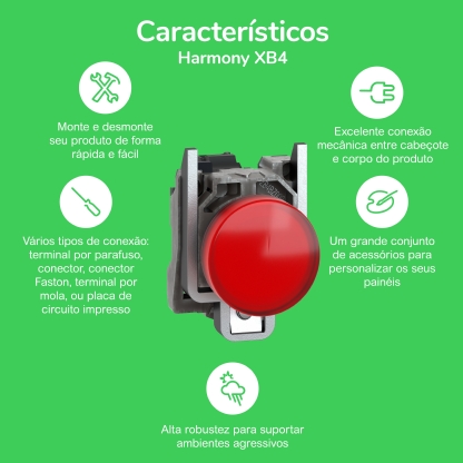 Botão Comutador Knob Curto 22mm 3 Posições Fixas 2na Preto XB4BD33 - Schneider Electric