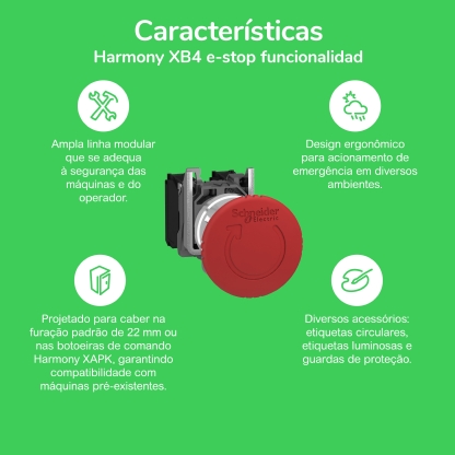 Botão Comutador Knob Curto 22mm 3 Posições Fixas 2na Preto XB4BD33 - Schneider Electric