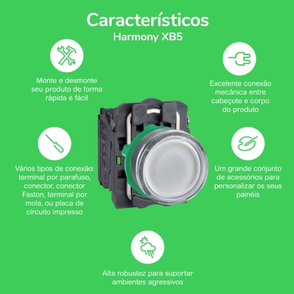 Botão Comutador Knob Curto 22mm 3 Posições Fixas 2Na 3 Preto XB5AD33 - Schneider Electric