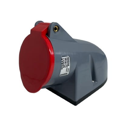 Tomada Industrial Fêmea Sobrepor 3P+N+T 32A 380/440V Vermelho 6H Ip44 Brasikon - Steck