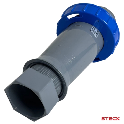 Plug Macho Termoplástico 3P+T 63A 220/240V Azul 9H Ip67 Brasikon S4579 - Steck