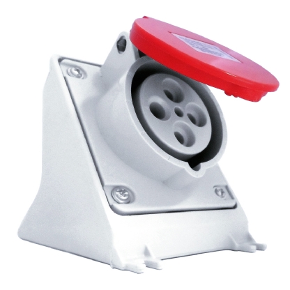 Tomada Industrial Fêmea Sobrepor 3P+N+T 32A 380/440V Vermelho 6H Ip44 Newkon - Steck