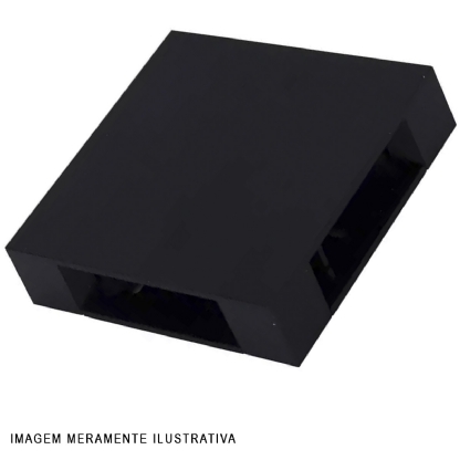 Luminária Arandela Led Trevo Preto 4W 3000K Luz Amarela 200Lm 120X120X30mm 3194 - Gaya