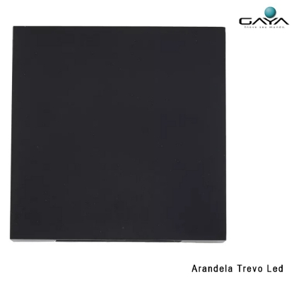 Luminária Arandela Led Trevo Preto 4W 3000K Luz Amarela 200Lm 120X120X30mm 3194 - Gaya