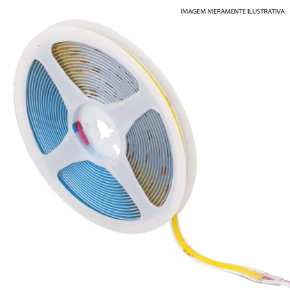Fita Led Cob 9W/M 12V 3000K Luz Amarela 900Lm/M Rolo Com 5 Metros 1133 - Gaya