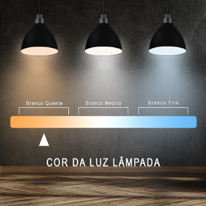 Luminária Arandela Led Hamsa Branco 8W Bivolt 3000K Luz Amarela 550Lm 120X120X30mm 3149 - Gaya