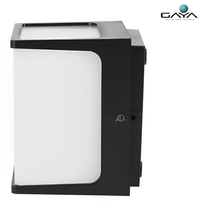 Luminária Arandela Led Hamsa Preto 8W Bivolt 3000K Luz Amarela 550Lm 120X120X30mm 3148 - Gaya