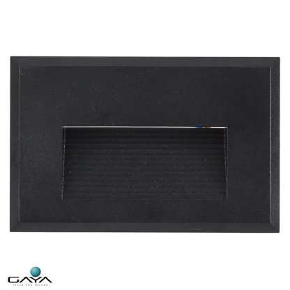 Balizador Embutir Led Preto 3000K Luz Amarela Bivolt 2W 18Lm 3195 - Gaya