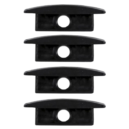 Kit 4 Tampas Para Perfil Slim Embutir Preto 1207 - Gaya