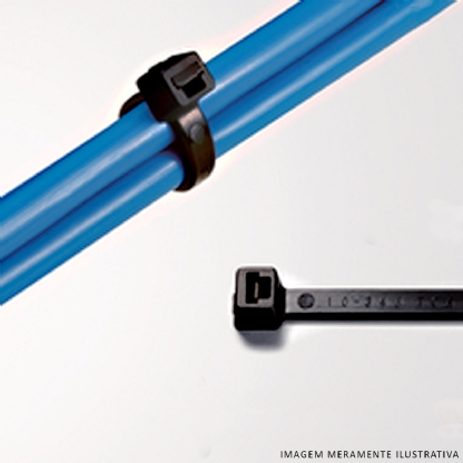 Abraçadeira Flexível Nylon 200x2,5x3,9mm Preto Standart Embalagem Com 500 Peças Série T - Hellermann