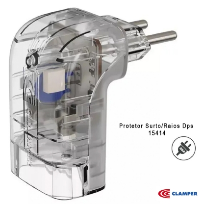 Protetor de Surtos/Raios DPS 2 Pinos 20A Transparente - Clamper