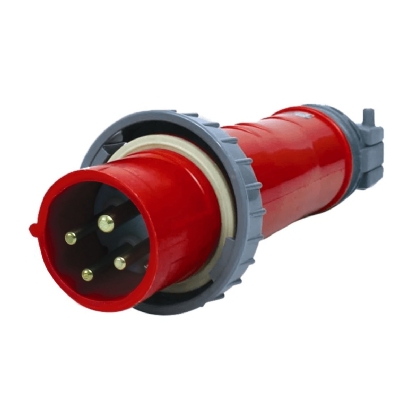Plug Macho Prova D'Água Poliamida 6.6 3P+T 32A 380/440V Vermelho 6H Ip67 Shock Tite - Steck