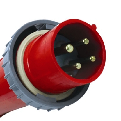 Plug Macho Prova D'Água Poliamida 6.6 3P+T 32A 380/440V Vermelho 6H Ip67 Shock Tite - Steck