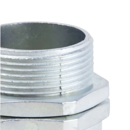 Conector Eletroduto Macho Latão Zincado 1.1/2 Polegadas Rosca Bsp Reto Fixo Kmzl - Ekoflex