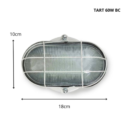 Luminária Arandela Tartaruga Globo Ferro 60W Branco Acrílico