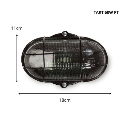 Luminária Arandela Tartaruga Globo 60W Preto TART60WPT