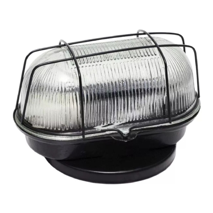 Luminária Arandela Tartaruga Globo 60W Preto TART60WPT