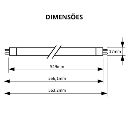 Lâmpada Fluorescente Tubular T5 14W G5 Luz Branca - Philips