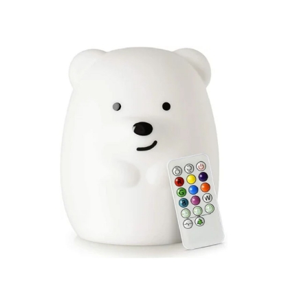 Luminária Abajur LED Urso Grande 9 Cores Entrada Usb - Pet Light