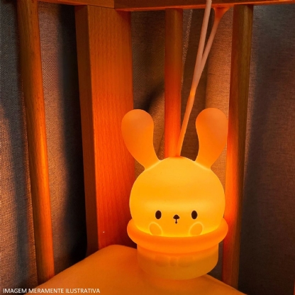 Luminária Abajur LED Magic Bunny 9 Cores USB Com Controle Remoto - Pet Light