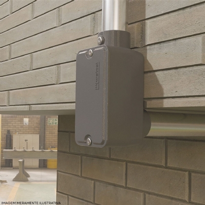 Condulete Tipo LB Alumínio 1.1/2 Cinza Fixo - Wetzel