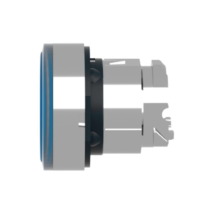 Botão Pulsador Metálico Azul 22mm Redondo â Schneider