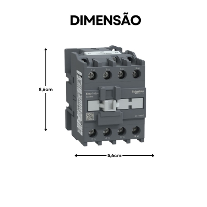 Contator Tripolar 38A 220V 50/60Hz 1NA - Schneider