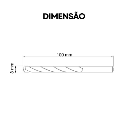 Broca Para Concreto 8X100Mm Aço Especial Acabamento Jateado Para Uso Domestico -  Tramontina