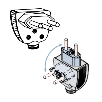 Plug Macho 10A 250V Cinza Lateral Com Prensa Cabo - Pial