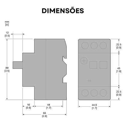 Bloco Contato Auxiliar Para Disjuntor Lateral 1Na+1Nf GZ1AN11 - Schneider Electric
