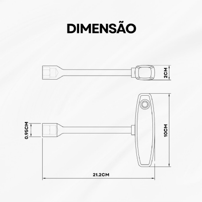 Chave Canhão 6mm Aço Carbono Cabo T - Tramontina