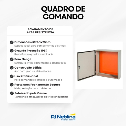 Quadro de Comando IP54 Sem Flange - Cemar