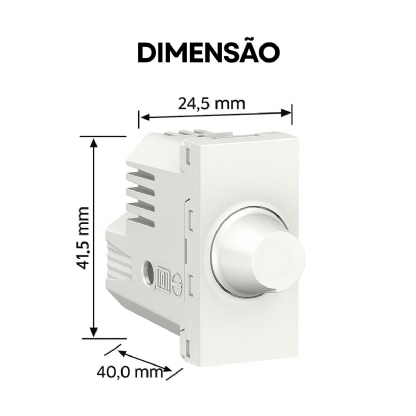 Módulo Variador Luminosidade Dimmer Rotativo 50/100W Bivolt Orion Branco - Schneider Electric