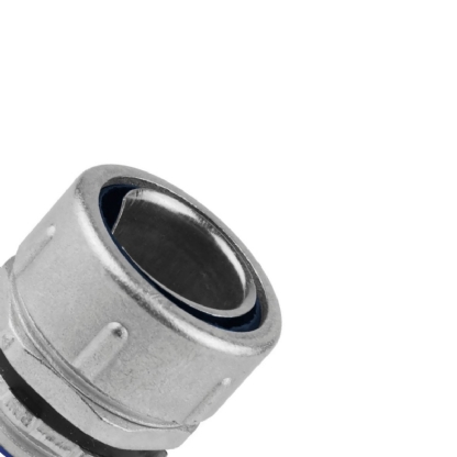 Conector Eletroduto Macho Reusável Zamak Zincado 3/4 Polegadas Rosca Bsp Reto Fixo Ip54 - Ekoflex