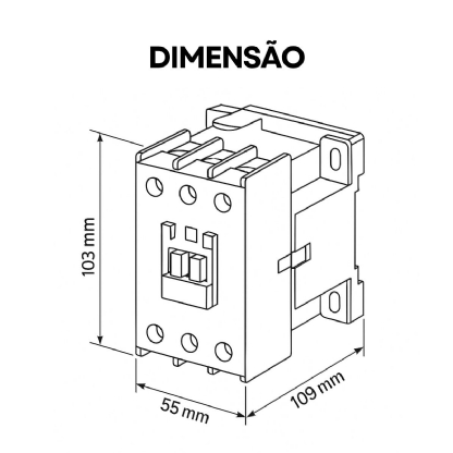 Contator Potência Tripolar 40A 220V 1Na+1Nf 50/60Hz 3TS35110AN2 - Siemens