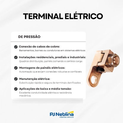 Terminal Pressão 1 Cabo 25Mm 1 Furo F=8,2Mm 5/16 (M8) Intelli