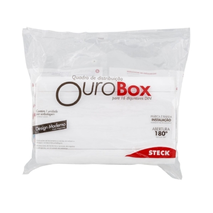 Quadro Distribuição Embutir Para 16 Disjuntores Din 325X205X70mm Opaca S/Barramento - Steck