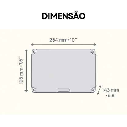 Caixa Passagem Alta 234X174X143mm Sem Embutes Opaca - Steck