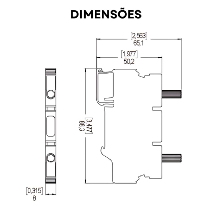 Conector Borne Passagem Duplo 4 Conexões 2,50Mm 24A 500V Weg